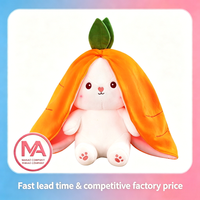 Envío Directo: Muñeco de Peluche Convertible de Zanahoria y Fresa con Diseño de Conejo, Juguete de Poliéster para Máquina de Garras, Regalo para Eventos, Diseño Personalizado Gratuito