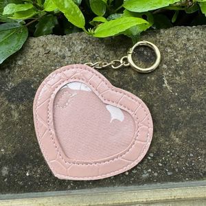 Porte-clés en forme de mini-cœur durable en cuir PU de qualité supérieure avec pochette pour la promotion des événements et des bureaux (vente en gros) - Product Image 5