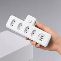 Regleta de 4 Tomas con Estándar Brasileño, Carga Rápida USB Tipo-C PD, 10A, Enchufe Eléctrico Universal, Cobre y ABS