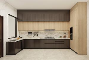 Gabinetes de Cocina Modernos y Sencillos Personalizados, Estilo Moderno, Estándar E1, Tablero de Partículas, Acabado en Melamina y Laca - Product Image 3