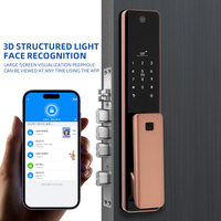 Interphone vidéo en temps réel entièrement automatique YAGU, serrure de porte numérique intelligente Wifi Tuya, caméra antivol, serrure intelligente sans clé numérique