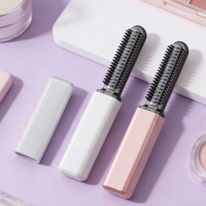 Brosse chauffante sans fil 0728 à chaleur constante pour cheveux brillants, fer à coiffer thermique pour coiffures courtes, idéal pour les sorties, les voyages et le maquillage quotidien - Product Image 1