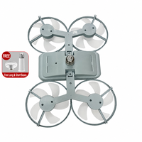 Ventilateur de plafond E27 avec télécommande, lampe ventilateur à visser pour chambre à coucher, salon, décoration intérieure