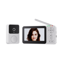 Sonnette de porte sans fil OEM Tuya App avec caméra, écran IPS 4,3 pouces, détection de mouvement 720P, interphone vidéo extérieur IP65
