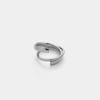 Bague de mode irrégulière YF5044 en acier inoxydable plaqué or 18 carats, lignes rondes, double couche, croix, bijoux étanches
