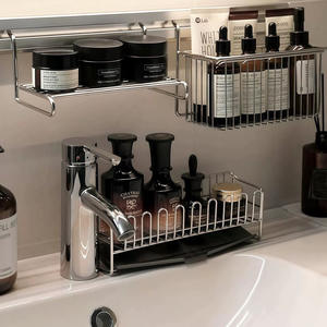 ชั้นวางของในห้องน้ำติดผนังสแตนเลสแบบทันสมัย ตะกร้าเก็บอุปกรณ์อาบน้ำกันน้ำสำหรับใช้ในบ้าน - Product Image 1