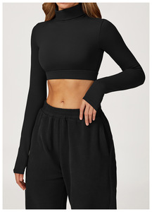 Women's Long Sleeved <strong>Crop</strong> <strong>Top</strong> with Hollowed Out Back Design for Outdoor Sports Running Fitness Yoga <strong>Top</strong> - Product Image 3