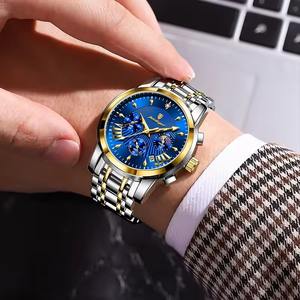 นาฬิกาลำลองหรูหรากันน้ำหยดนาฬิกาควอทซ์ผู้ชายเรืองแสงโครโนกราฟ - Product Image 4