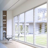 Fenêtre à persiennes verticales en alliage d'aluminium et verre RG Modern avec finition mate pour l'extérieur des hôtels et des résidences