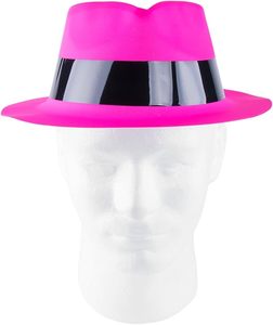 Neon Mafia Gangster Fedora Mũ trẻ em ăn mặc trang phục bên ủng hộ trẻ em sinh nhật đạo cụ theo chủ đề phụ kiện mát mẻ ý tưởng quà tặng - Product Image 3