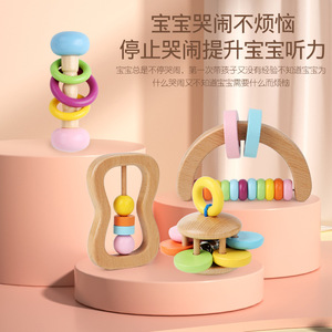 Vente Chaude : Hochets en Bois Classiques pour Bébé, en Gros, pour l'Éveil et l'Éducation Précoce Montessori - Product Image 4