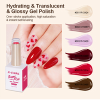 RS Nail Wholesale, ensemble de vernis à ongles en gel UV sans HEMA de 15 ml avec logo personnalisé, fabrication de marque privée, vernis à ongles en gel de couleur super riche