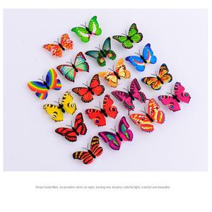 Kreative bunte LED-Wand lampe Fabrik Großhandel Nachtlicht leuchtende Schmetterling Libelle Aufkleber Tier dekorative Wand leuchten - Product Image 4