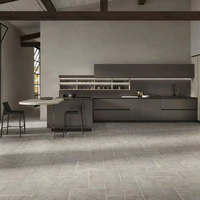Carreaux d'Appoint Vintage en Céramique Brique avec Surface Antidérapante Texture Imitation Pierre pour Restaurant et Hôtel Revêtement de Sol Intérieur