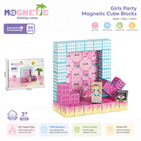 Bloques Magnéticos de Construcción para Niñas, Juguete Educativo STEM, Set de Construcción Creativa para Niños de 3+ Años, Venta al Por Mayor
