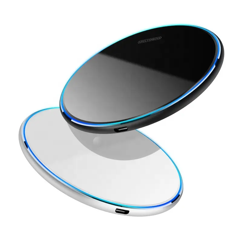 15W Fast QI Charger Wireless For iPhone 12 /8 Plus / X / XS /XS Max / XR/ 11 2022 Wireless Charger Charging Pad Mirror Surface