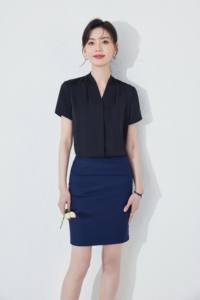 Chemise d'été à manches courtes pour femme, idéale pour les caissières, les gestionnaires de restaurants, les employés de banque et les employés de bureau - Product Image 3