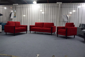 2025 Haute Qualité Nordic Art Design En Gros Belle Couleur Rouge Tissu Sectionnel Salon Canapés - Product Image 5