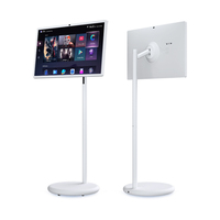 Écran tactile de 27 pouces TV portable 8 cœurs CPU Android OS 128 Go Batterie intégrée avec caméra 13MP Moniteur de rotation de la télévision mobile intelligente