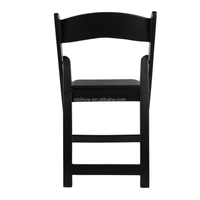 Chaises pliantes en résine noires Wimbledon pour événements, mariages et banquets en plein air – Vente en gros