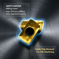 Plaquettes de fraisage carrées en carbure CVD DLT APMT1135PDER JF5320, lames indexables CNC, résistantes à l'usure, haute performance de coupe