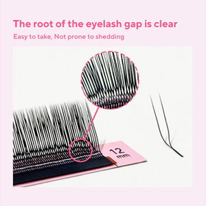 Ciglia finte DIYDAY U-YY, 12 file, 0.07mm C/D/L/N/<span class=keywords><strong>LU</strong></span>(M), nere opache, morbide, fatte a mano, personalizzabili, naturali, di alta qualità, extension personalizzate. - Product Image 5