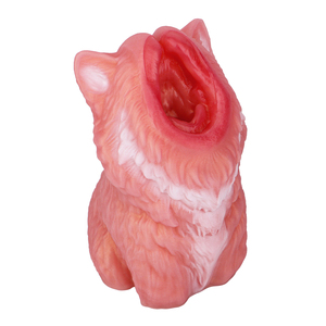 LUUK Masturbateur masculin en forme de <span class=keywords><strong>loup</strong></span> mignon, vagin de poche en silicone, stimulateur de pénis, jouet sexuel oral pour hommes - Product Image 1