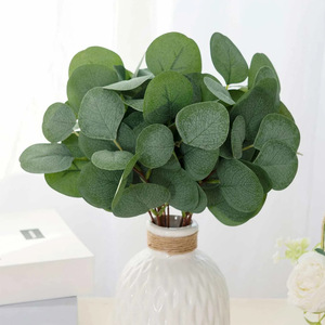 Rama Individual de Eucalipto Artificial con Hojas Redondas, de 30cm a 100cm de Altura, Simulación Realista, Decoración para Interiores y Exteriores - Product Image 2