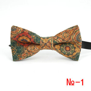 Faible QUANTITÉ MINIMALE DE COMMANDE Liège Arc Cravate Matériau Naturel À La Main Arc Cravates Accessoires - Product Image 3