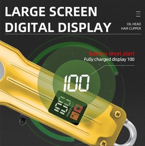<span class=keywords><strong>Tondeuse</strong></span> à cheveux électrique avec écran LED, étanche et silencieuse, pour usage domestique, rechargeable par USB - Product Image 4