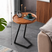 Table basse moderne de luxe en bois massif durable pour salon, chambre, hôtel et hôpital