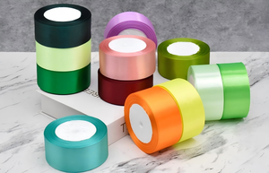 Elegant Bright Color Smooth Glossy Satin <b>Ribbon</b> for Gift Packaging <b>Wedding</b> Floral DIY Decoration - Product Image 2