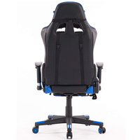Chaise de bureau OEM à dossier haut avec fonction de levage 2D, inclinable, rembourrée, confortable, stable, pour le gaming, bleue