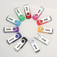 Clé USB promotionnelle OEM personnalisable avec logo, rotation, USB 2.0/3.0, capacités 2 Go, 4 Go, 8 Go, 16 Go, 32 Go, 64 Go, pour PC