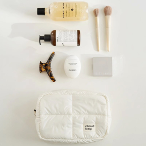 Customized Logo Lightweight Quilted Nylon Travel Zipper PU PC <strong>Cosmetic</strong> Toiletry Organizer Makeup <strong>Bag</strong> - Product Image 2