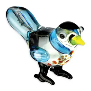 Mini Murano Glass Art BooBoo the BullFinch Bird Figurines Glass Decoration Pieces