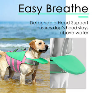 Giacca di Salvataggio per Cani Qiqu, Ecologica, Classica in Poliestere, Design Personalizzato, Riflettente, con Maniglia di Salvataggio, Regolabile - Product Image 4