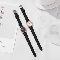 Y377 Montre Femme Reloj Jam Tangan Wanita Tali Kulit PU Coklat Jam Tangan Quartz untuk Wanita Muda Jam Tangan Wanita Produk Baru 2026