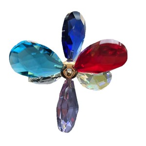 38 Mailles en cristal en forme de fleur et de goutte d'eau, trou droit, accessoires d'éclairage adhésifs, pendentif artisanal coloré pour mariage - Product Image 5