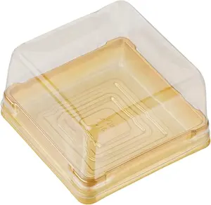 Disposable Cake Packaging Plastic Square Mooncake Blister Tray