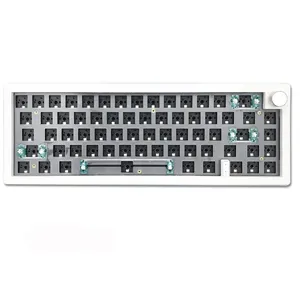Kits de teclado mecánico para juegos, dispositivo retroiluminado personalizado con 67 teclas, BT, 2,4G, cable, bricolaje, intercambiable - Product Image 1