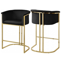 Chaises de bar moderne pour café restaurant, comptoir haut décontracté, accoudoirs rembourrés en métal, fer plastique pour les repas en plein air dans les hôtels.