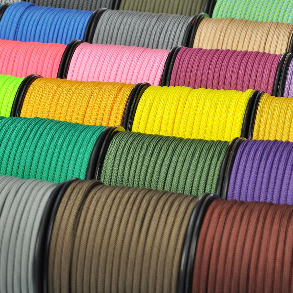 Oem Odm 2Mm 3Mm 4Mm 5Mm Paracord Nylon Polyester 1 3 7 9 11 Strand Kern Parachute Koord 30M 50M 100M 550 Paracord