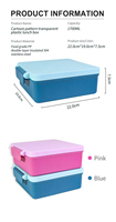 Boîte à lunch portable grande capacité sans BPA pour enfants, ensemble isotherme en plastique PP de qualité alimentaire avec pot, cuillère et fourchette