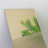 Plaque de miroir acrylique dorée 3mm 2mm 1mm