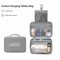 Sac de toilette suspendu personnalisé avec logo, grande capacité, pour pinceaux de maquillage, sac de rangement cosmétique pliable et portable, unisexe