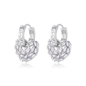 Boucles d'oreilles pendantes en laiton tendance pour femmes européennes et américaines, motif papillon en zircon, plaqué or, cadeau d'anniversaire - Product Image 1