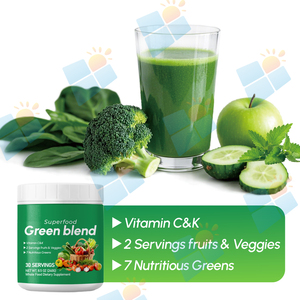 Poudre de mélange vert superalimentaire OEM ODM sous marque privée, supplément de légumes verts quotidiens pour la santé intestinale avec des fruits et légumes entiers - Product Image 6