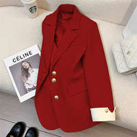 Nouveautés : Blazer élégant à simple boutonnage pour femmes, vestes de créateur haut de gamme pour le bureau, collection printemps, manteau de costume
