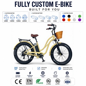Wholesale OEM Ebike 48V 15Ah Lithium Battery Electric City <strong>Bike</strong> 26inch Step Thru Fat Tire Electric <strong>Bike</strong> - Product Image 1